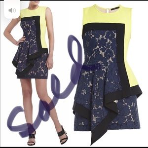 BCBG MAXAZRIA Yellow Alessandra Sleevele